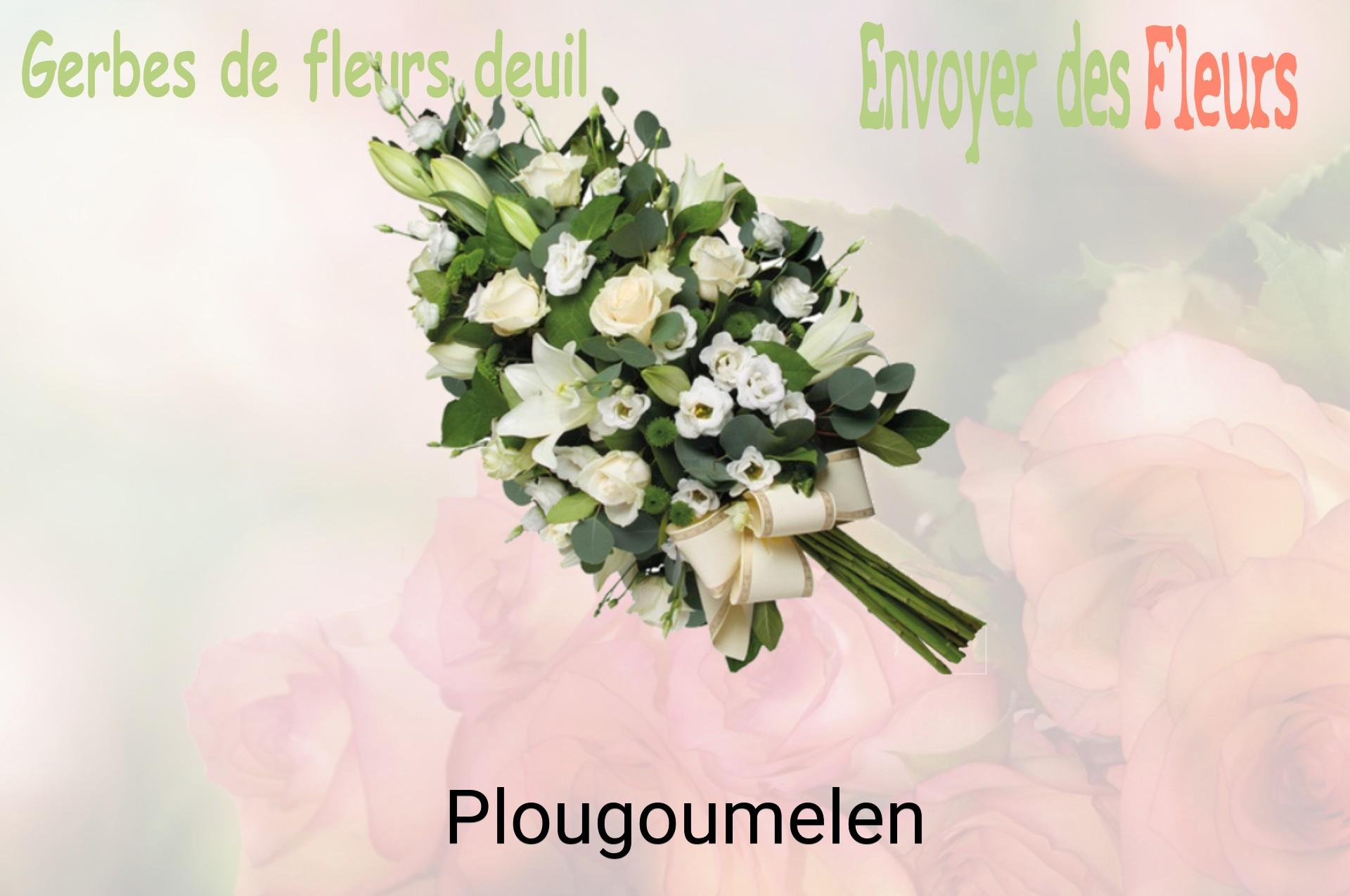 Gerbe de fleurs de deuil livrée à Plougoumelen